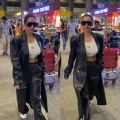 Malaika Arora proves to be a trendsetter again as she rocks faux leather trench coat with track pants at airport