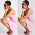 Manushi Chhillar in rhinestone embellished pink mini dress and butterfly heels looks like she stepped straight out of Barbie Land