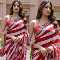 Janhvi Kapoor is unstoppable with her obsession for cricket themed saree but it makes for perfect fuss-free cocktail number 