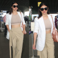 Did you notice Mouni Roy's unique pants with a wrap twist? Her latest airport look is all things comfy