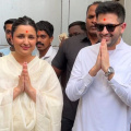 Parineeti Chopra-Raghav Chadha seek blessings at Mumbai's Siddhivinayak Temple post his eye surgery