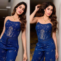 Janhvi Kapoor’s custom denim co-ord with corset and flared jeans looks back at India’s World Cup win
