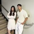 Wonderland’s Park Bo Gum and Bae Suzy pose together at K-pop idols' favorite photo zone Music Bank stairs; see PICS