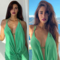 Disha Patani’s halter-neck green ruched dress is the coolest choice addition to your summer wardrobe