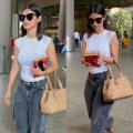 Mouni Roy makes a case for simplicity and minimalism in airport fit with cap-sleeved T-shirt and jeans 