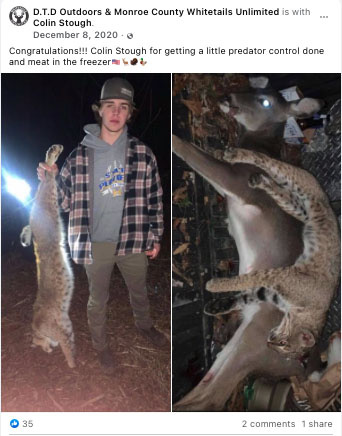 Colin Stough'un Facebook gönderisi