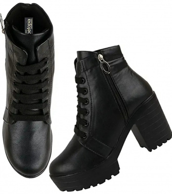 Leather High Ankle Boot, Size: 7-10