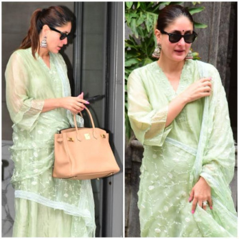 Begum' Kareena Kapoor redefines ethnic look in white printed kurta