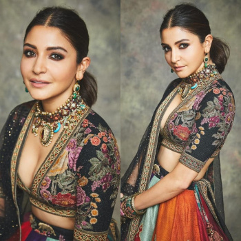 Fashion Throwback : Anushka Sharma’s Sabyasachi multicolored paneled lehenga is perfect for brides looking to go bold with Boho style