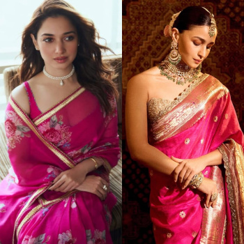 4 times Tamannaah Bhatia, Alia Bhatt and others proved ‘pink is forever iconic’ with their mesmerizing GULABI saree looks