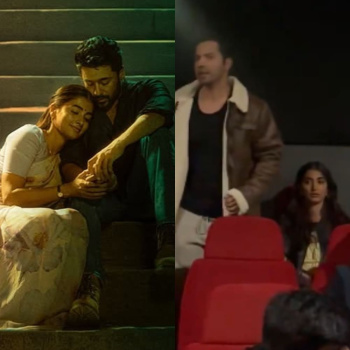 Video: Pooja Hegde watches Retro with Varun Dhawan and Mrunal Thakur in London