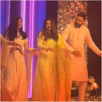 Aishwarya Rai-Abhishek Bachchan bring back nostalgia with their chemistry as they dance to Kajre Re with Aaradhya; don’t miss new PICS