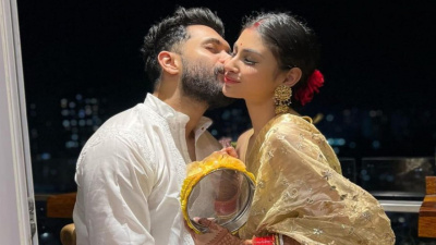 Mouni Roy marks her second wedding anniversary, pens a heartfelt note for hubby Suraj Nambiar; see pics