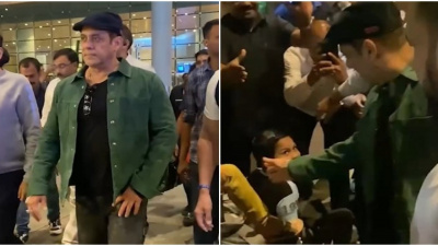 WATCH: Salman Khan shares cute moment with his little fans at Mumbai airport