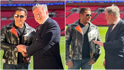 Salman Khan receives warm welcome from Brent North's MP Barry Gardiner at Wembley Stadium; 'Tiger is Alive and is in London'