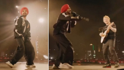 WATCH: Diljit Dosanjh shares glimpses of his Mumbai concert with Ed Sheeran, fans call it ‘Best feeling ever’