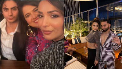 PICS: Malaika Arora enjoys fun-filled evening with son Arhaan Khan and Orry in Dubai as they party together