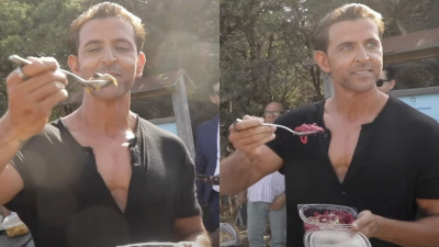 Hrithik Roshan gets ultimate ‘tripti’ on eating sweets after 14 months during Fighter’s Ishq Jaisa Kuch shoot