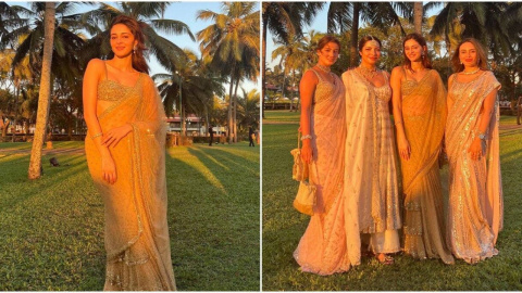 Rakul Preet Singh-Jackky Bhagnani Wedding: Ananya Panday looks resplendent in saree; fans believe Aditya Roy Kapur is behind the lens | PINKVILLA