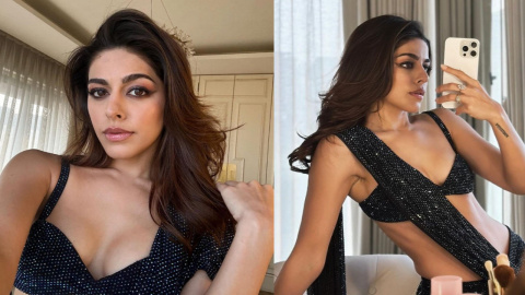 Alaya F wears cocktail-ready saree with bralette blouse worth Rs 1