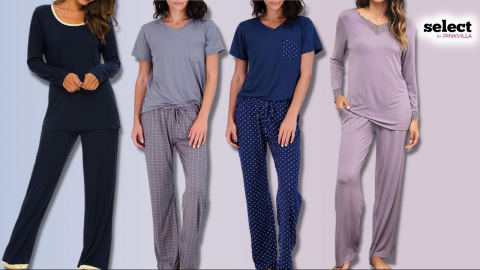 Buy Shapes and Curves Basic Silk Pajama Long Pants Set Lounge Wear