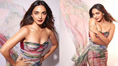 Kiara Advani mesmerises in flowery strapless dress, featuring blooms and  brushstrokes | PINKVILLA