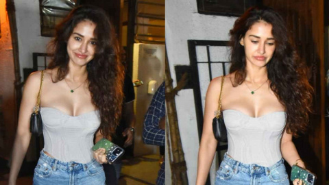 Disha Patani merges casual wear with sass in white corset, denim shorts and  sneakers | PINKVILLA