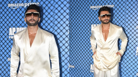 Ranveer Singh makes a fashion statement in monochrome but steals the show  with abundance of accessories | PINKVILLA