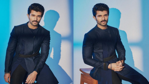Vijay Deverakonda exudes inner heartthrob in royal blue indo-western outfit,  paired with sleek loafer | PINKVILLA