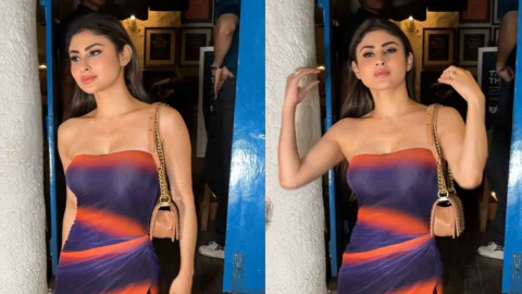 Mouni Roy serves a slice of luxury in Rs 4.2 Lacs Chanel bag, and outline  tube dress by Ankita Jain's label | PINKVILLA