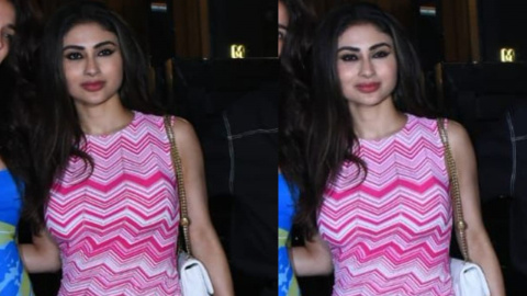 Mouni Roy flaunts pink and white mini dress paired with stunning Chanel bag;  the ultimate club night ensemble | PINKVILLA