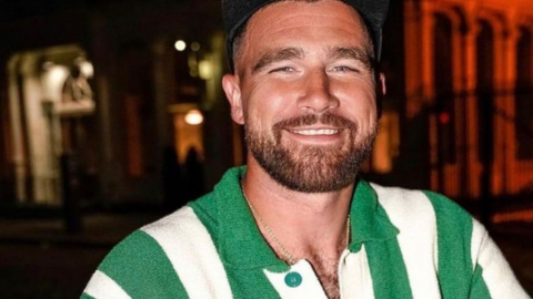 Travis Kelce leaves Chiefs game in '1989' outfit with Taylor Swift