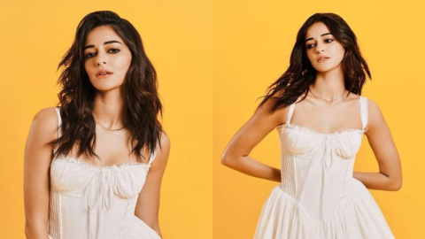 Ananya Panday's mini dress in romantic sweetheart neckline is perfect on your  champagne day out with BFFs | PINKVILLA