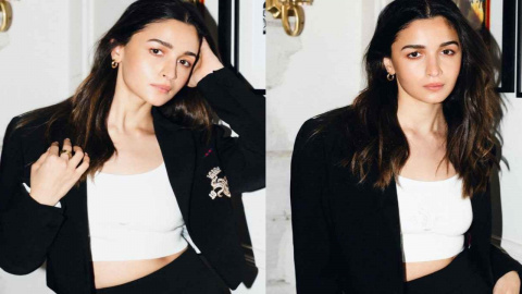 How To Style: Alia Bhatt elevates formal wear with crop jacket and flared  pants by Shantanu and Nikhil | PINKVILLA