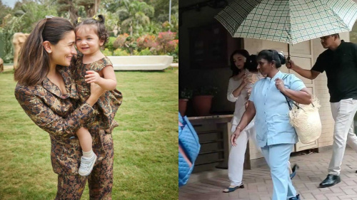WATCH: Alia Bhatt leaves Kareena Kapoor Khan's house with Raha; holds  daughter in arms as they get in car | PINKVILLA