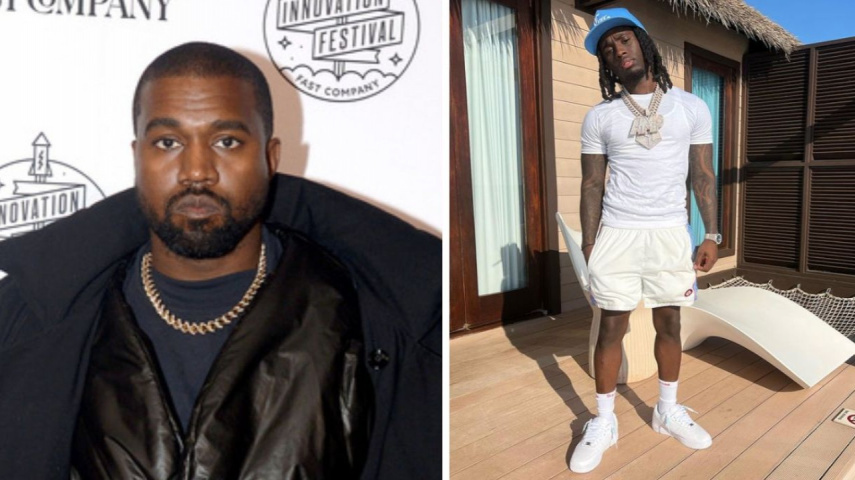Kanye West (Getty Images) and Kai Cenat (Instagram) 