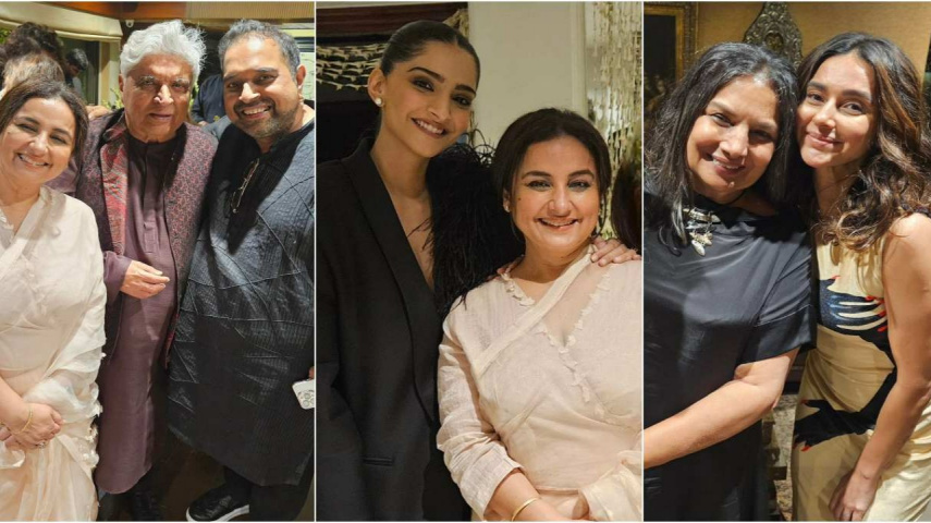 INSIDE Javed Akhtar’s birthday bash: Sonam Kapoor, Shabana Azmi, Divya Dutta pose for PICS