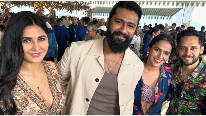 Anant Ambani-Radhika Merchant Pre-Wedding: Katrina Kaif-Vicky Kaushal happily pose with Saina Nehwal-Parupalli Kashyap