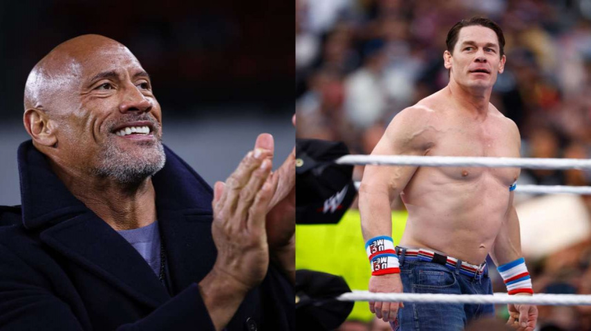 The Rock Has Hilarious Reaction to John Cena’s Oscars Half-Naked Appearance