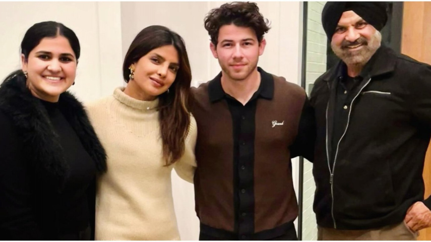PICS: Priyanka Chopra-Nick Jonas give off major winter fashion goals as they pose with fans during dinner date