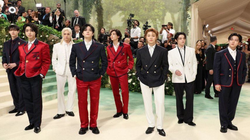 Stray Kids at Met Gala: Getty Photos