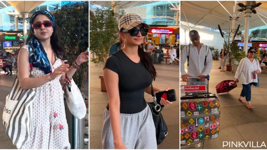 WATCH: Ibrahim Ali Khan and rumored GF Palak Tiwari, Sara Ali Khan-Amrita Singh return from Goa vacation