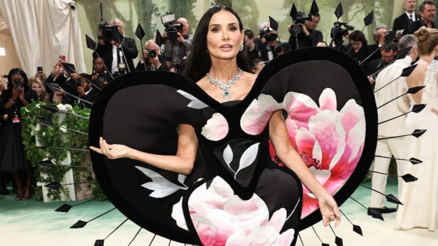 Demi Moore at the Met Gala 2024 via Getty Images 