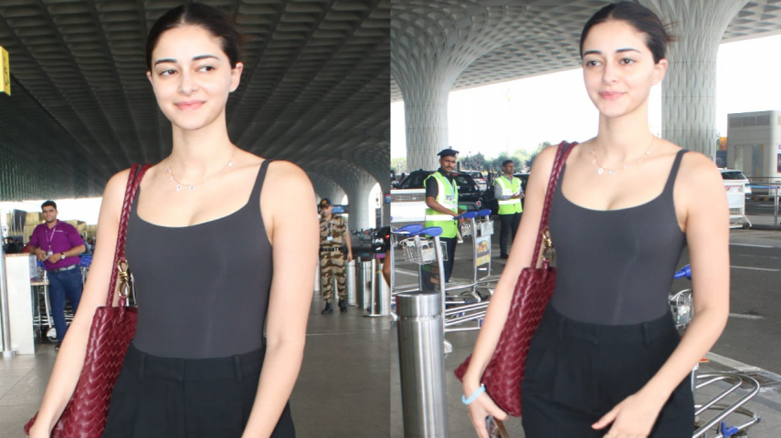 Ananya Panday in all black look