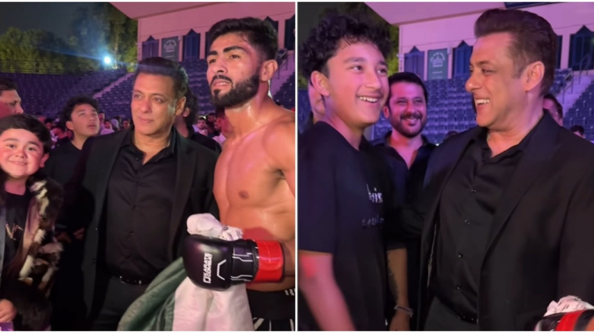 WATCH: Salman Khan enjoys Karate match in Dubai; introduces Sanjay Dutt’s son Shahraan to fighter Shahzaib Rind