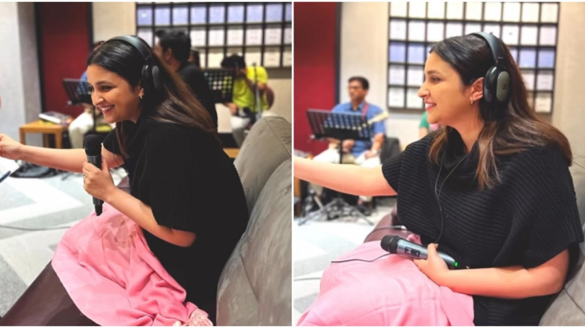 Parineeti Chopra drops happy BTS glimpses from her recording; says ‘From my soul, to the stage’