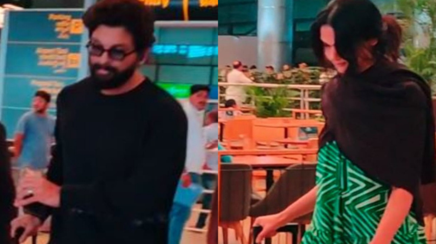 Allu Arjun and Sneha Reddy return to Hyderabad after their vacation in London