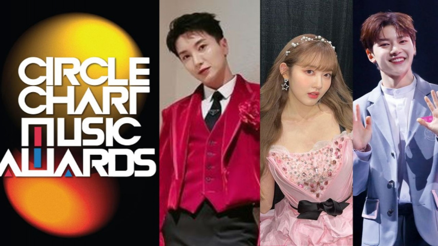 Circle Charts Music Awards, Super Junior's Leetuk, STAYC's Sieun, ZEROBASEONE's Seok Mathew; Image Courtesy Circle Charts, Leetuk, STAYC's Instagram and Mnet