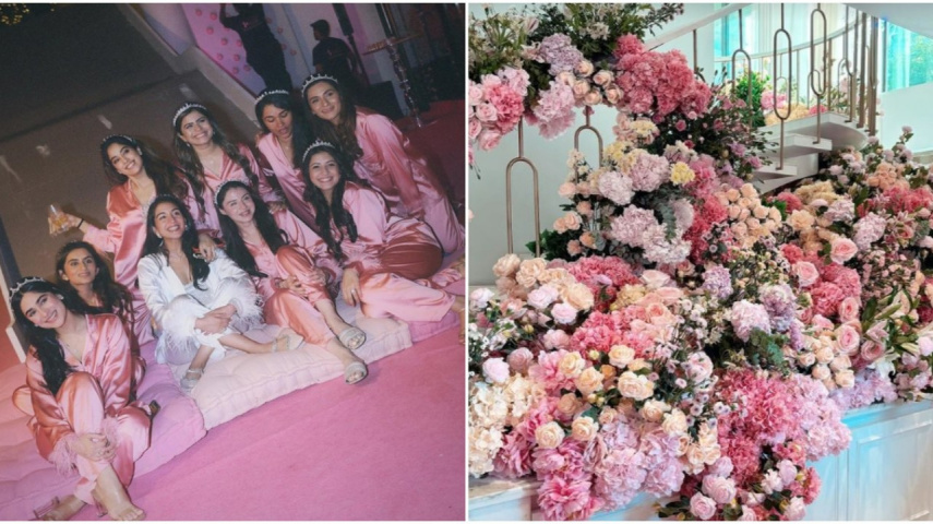 WATCH: Radhika Merchant’s customized bridal shower was ‘paradise in pink’ ft. floral decor, scrumptious desserts
