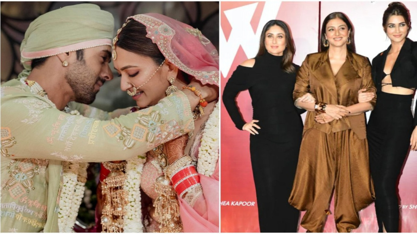 Bollywood Newswrap, Mar 16: Pulkit Samrat-Kriti Kharbanda tie the knot; Kareena Kapoor Khan, Tabu-Kriti Sanon starrer Crew's trailer OUT